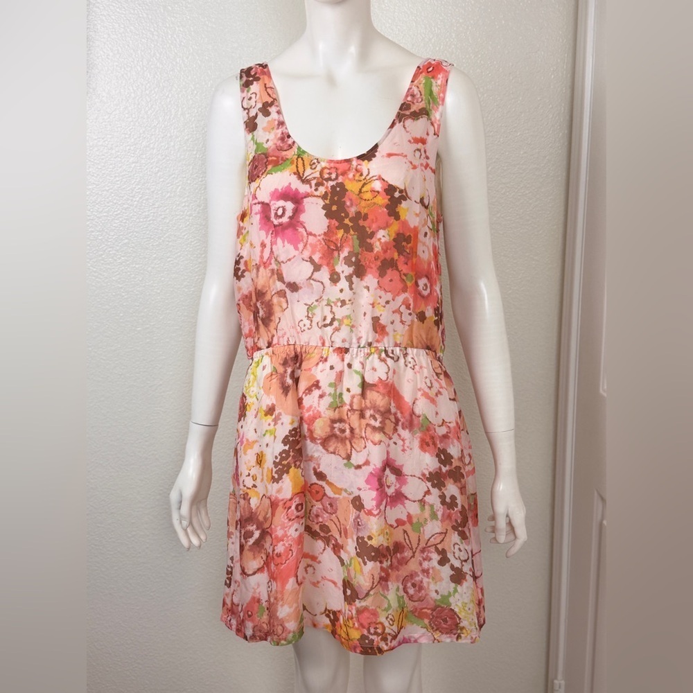 J. Crew Floral Silk Dress in Cream Size 10